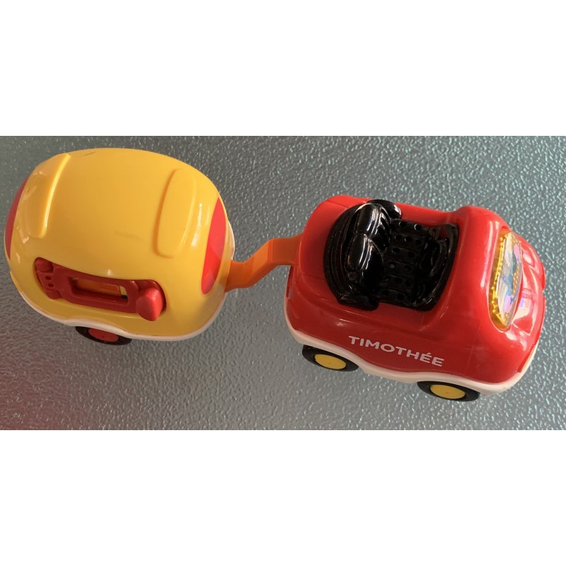 VÉHICULE TUT TUT BOLIDES : TIMOTHÉE LE CABRIOLET AVEC CARAVANE BLANCHE - Vtech